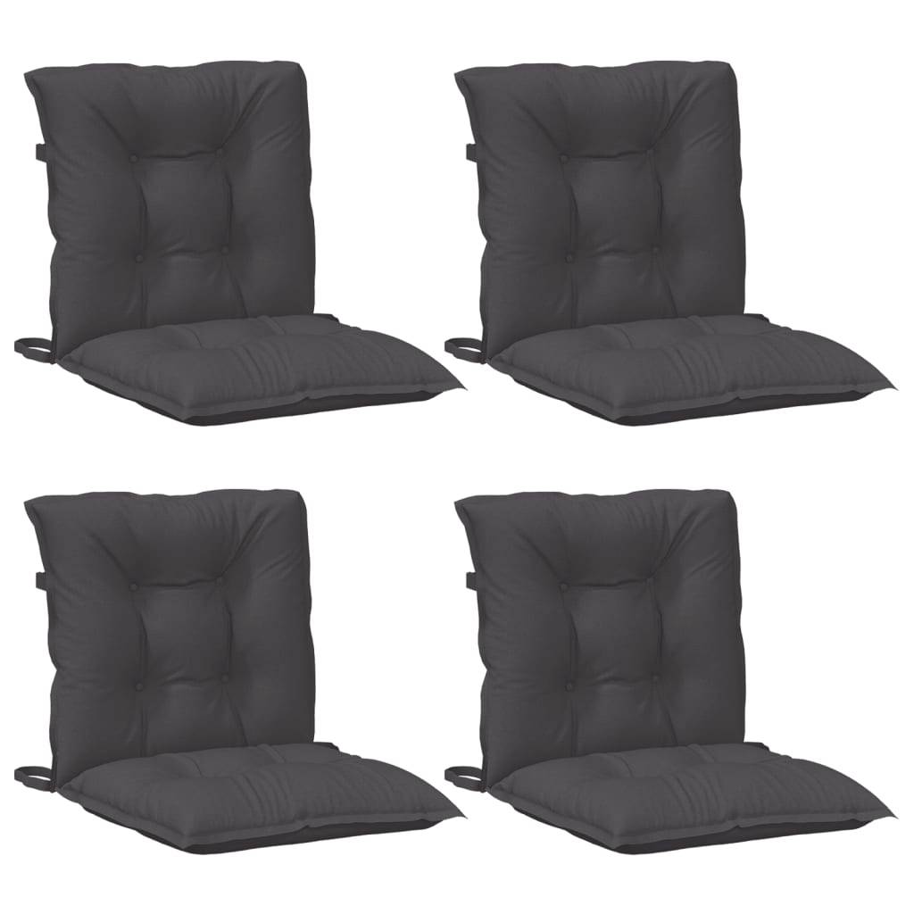 PANGIVO - Coussins de chaise à dossier bas polyester anthracite mélangé 100 x 50 x 7 cm - PANGIVO - Image 4