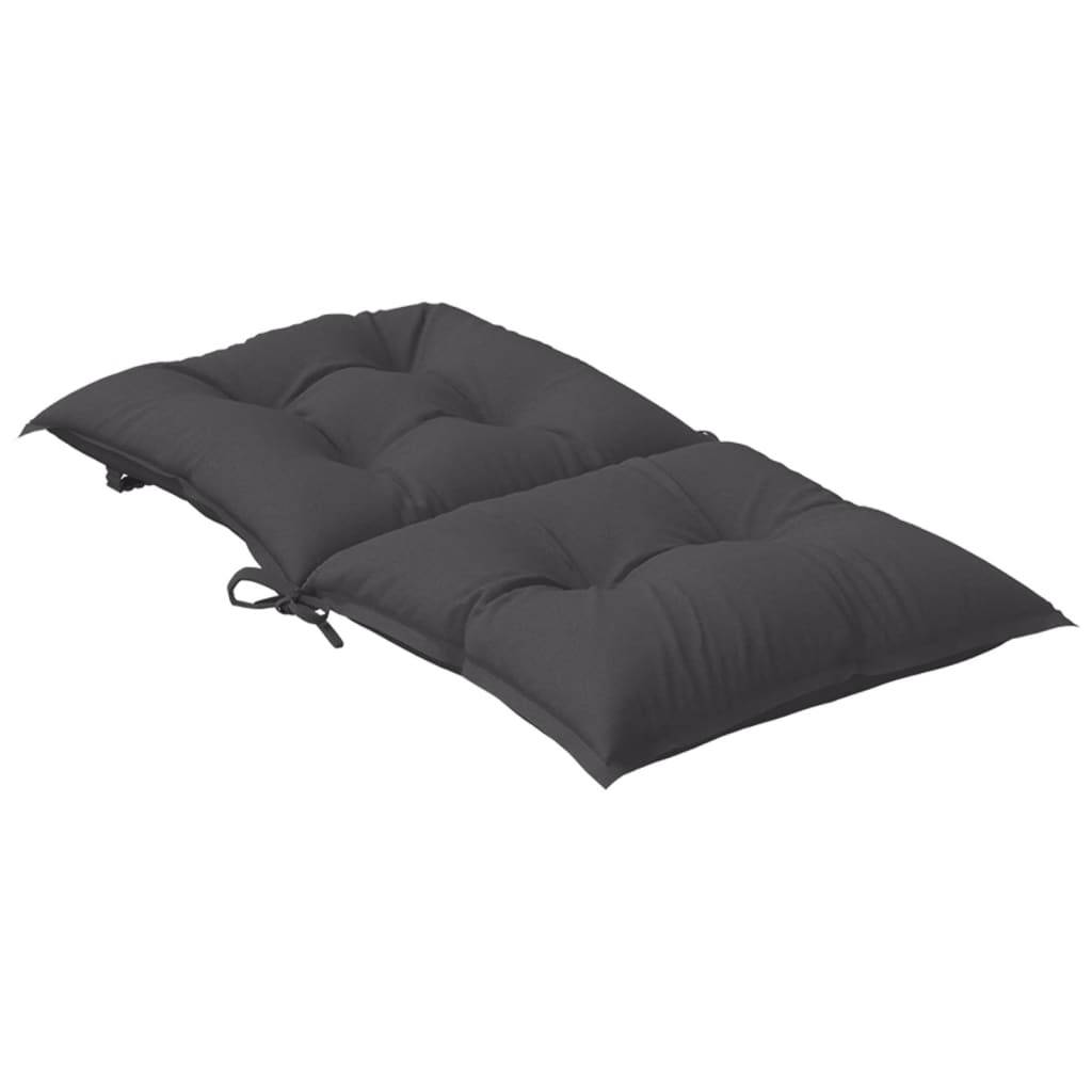 PANGIVO - Coussins de chaise à dossier bas polyester anthracite mélangé 100 x 50 x 7 cm - PANGIVO - Image 6