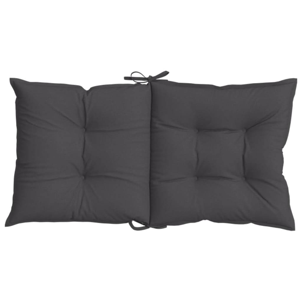 PANGIVO - Coussins de chaise à dossier bas polyester anthracite mélangé 100 x 50 x 7 cm - PANGIVO - Image 7