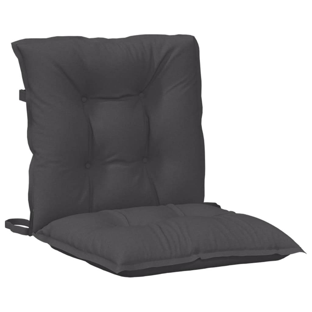 PANGIVO - Coussins de chaise à dossier bas polyester anthracite mélangé 100 x 50 x 7 cm - PANGIVO - Image 5