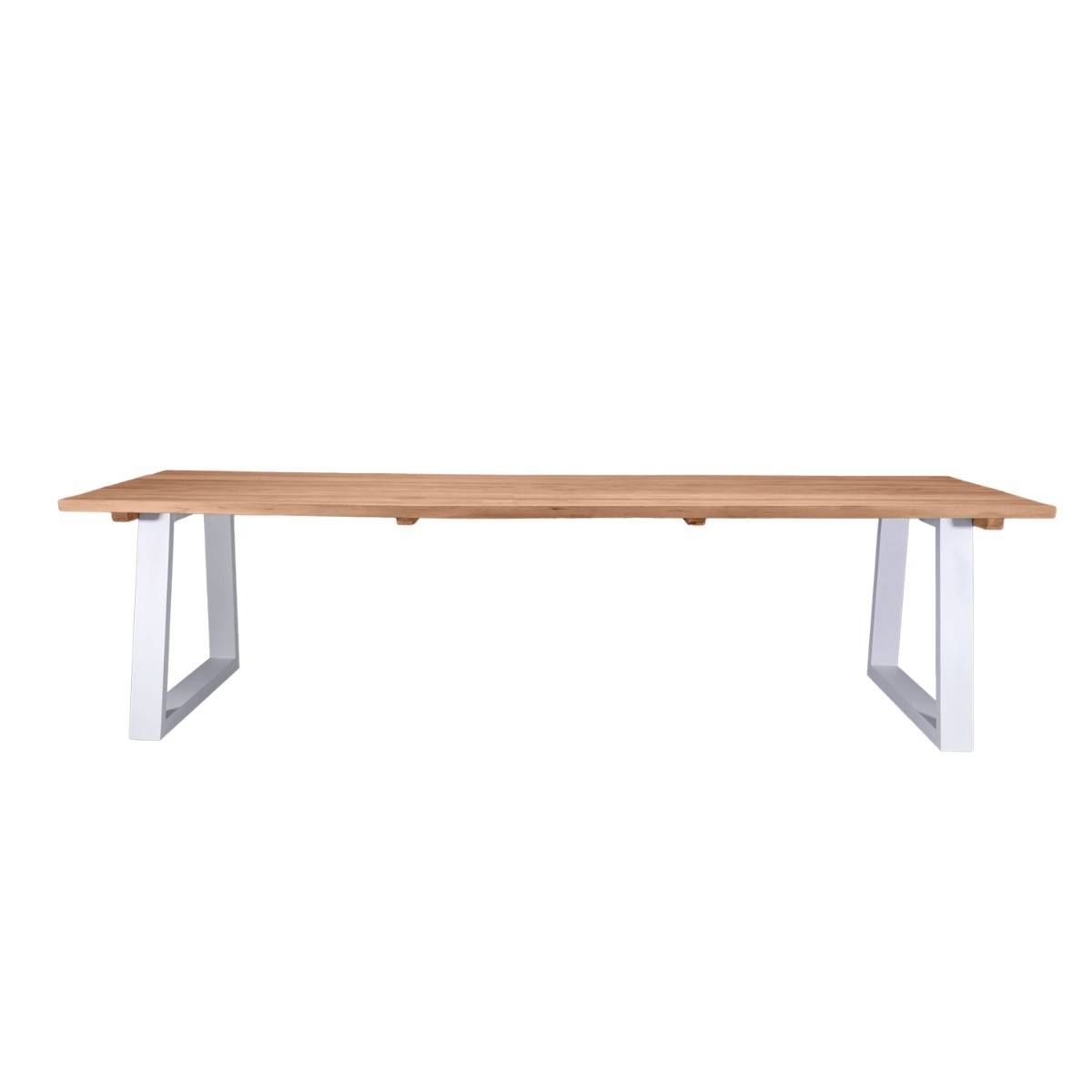 Gecko Jardin - Table en aluminium blanc et teck massif 300 cm, Mucen - Gecko Jardin - Image 2