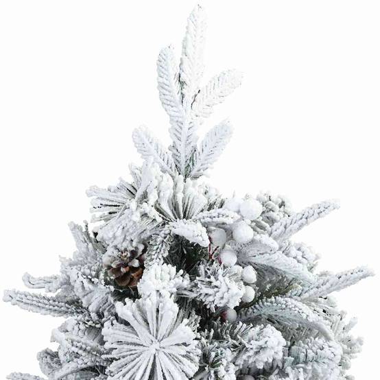 Sapin de Noël | Arbre de Noël Artificiel à Branches Articulées Blanc 120 cm Maison Chic - Image 8