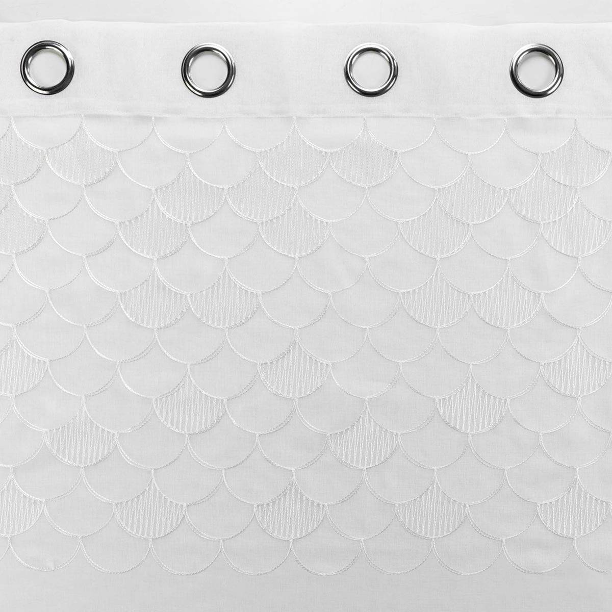 Rideau Voilage à Œillets "Yaelle" 135x240cm Blanc - Image 3