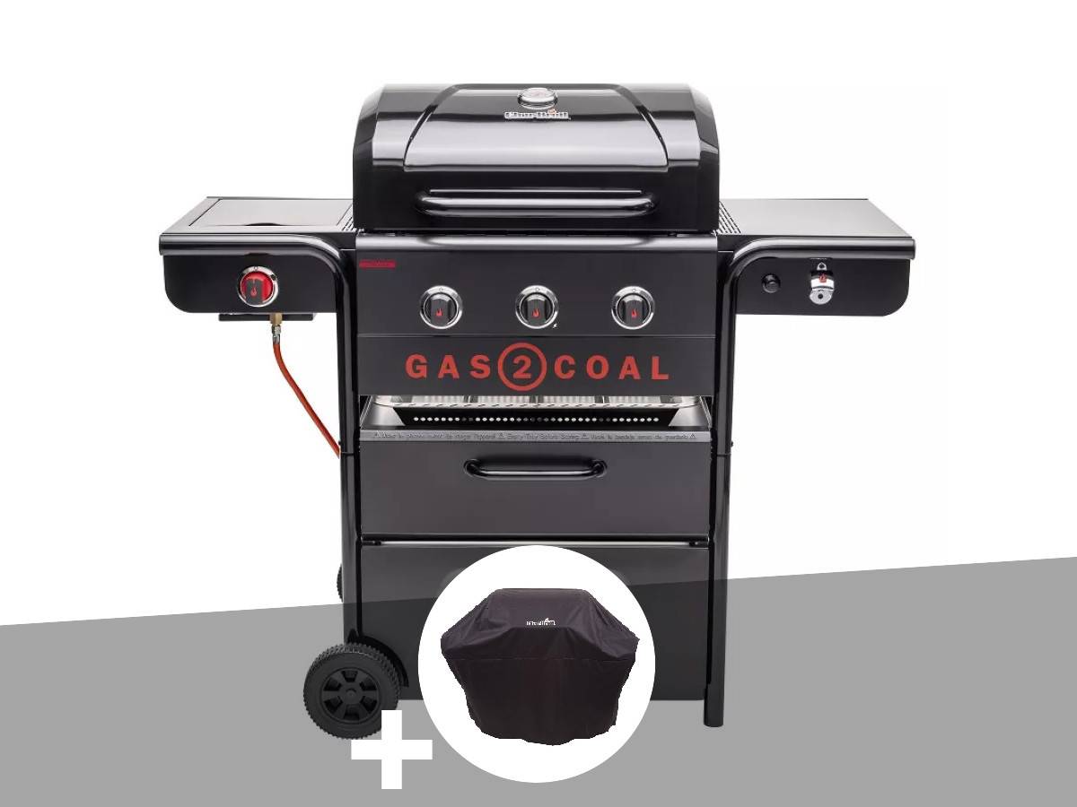 Char-broil - Barbecue hybride gaz et charbon Gas2coal Special Edition - 3 brûleurs + Housse de protection - Char-Broil - Image 1