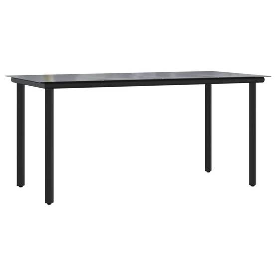 Ensemble Table et Chaises de Jardin 6 Personnes, Fauteuils Multi-positions Résine Tressée Noire, Coussins Crème – ComfortXL Outdoor Living - Image 5