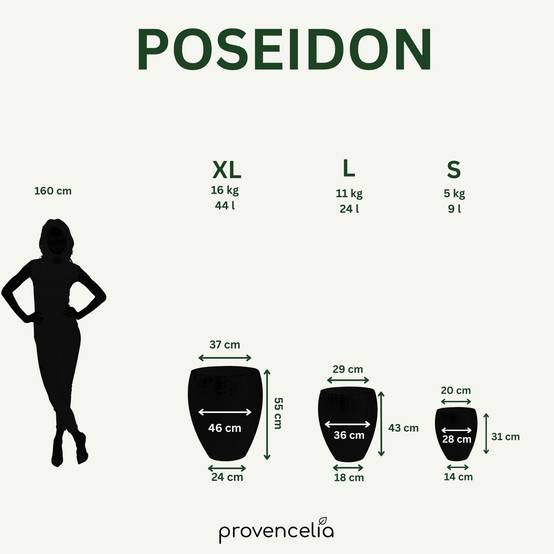 Pot POSEIDON 36x43cm vert tropical - Image 2