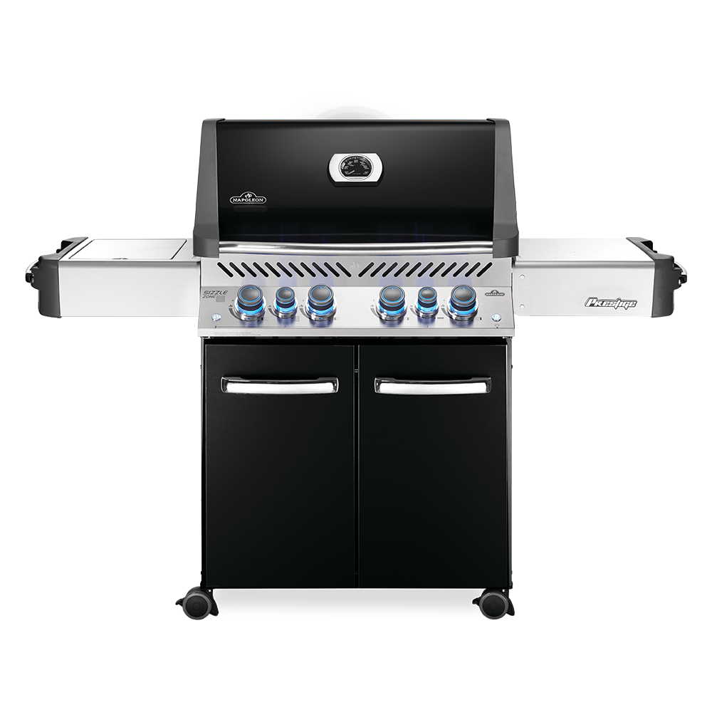 Napoleon - Barbecue à gaz Prestige 500 - Noir + Sizzle Zone + Brûleur arrière - Image 1