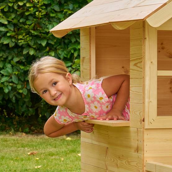 Maisonnette modulable sur pilotis avec balcon et glissière BASILIC en bois FSC® - Image 6