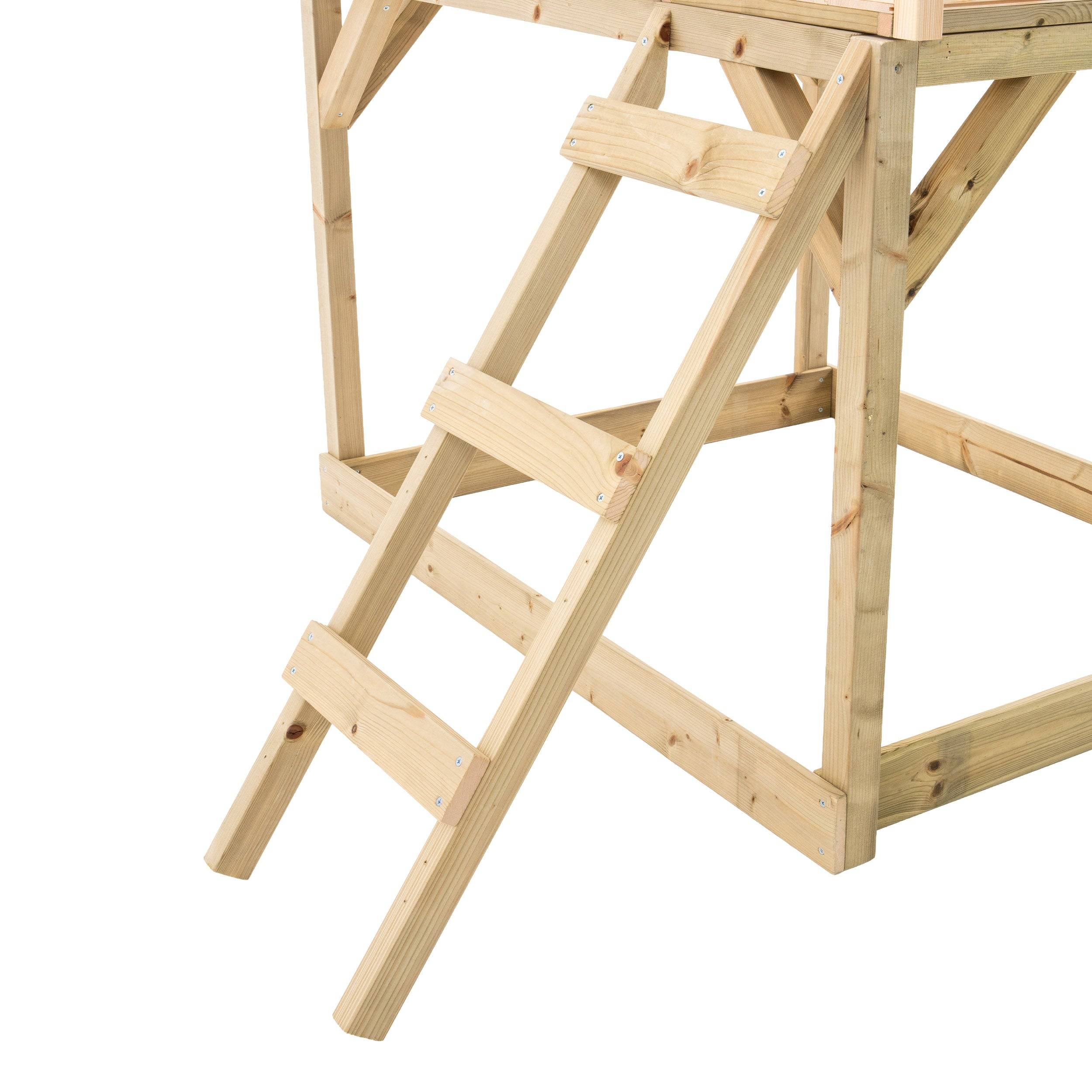 Maisonnette modulable sur pilotis avec balcon et glissière BASILIC en bois FSC® - Image 9