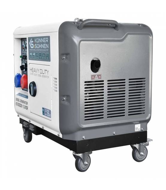 Groupe électrogène diesel 6,5 kW (EURO V), démarrage Électrique - Könner & Söhnen KS 9300DE-1/3 ATSR - Image 2