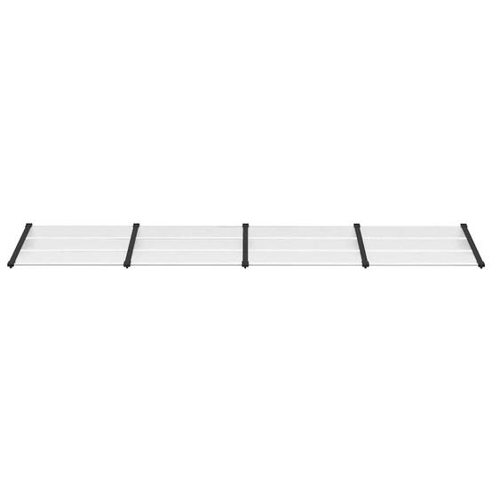 Store banne | Auvent de porte Noir et transparent 396x90 cm Polycarbonate Maison Chic - Image 3