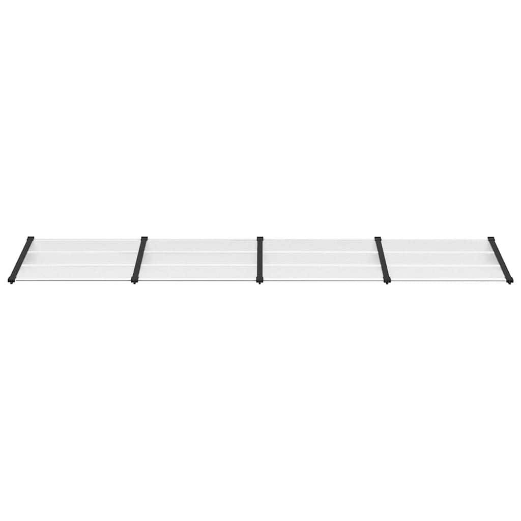 Store banne | Auvent de porte Noir et transparent 396x90 cm Polycarbonate Maison Chic - Image 3