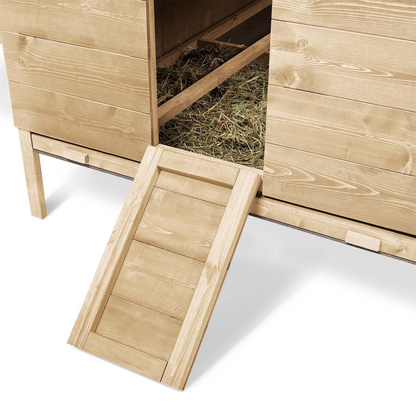Poulailler bois XXL avec pondoir, rampe, perchoir et toit bitumé - ID Market - Image 7