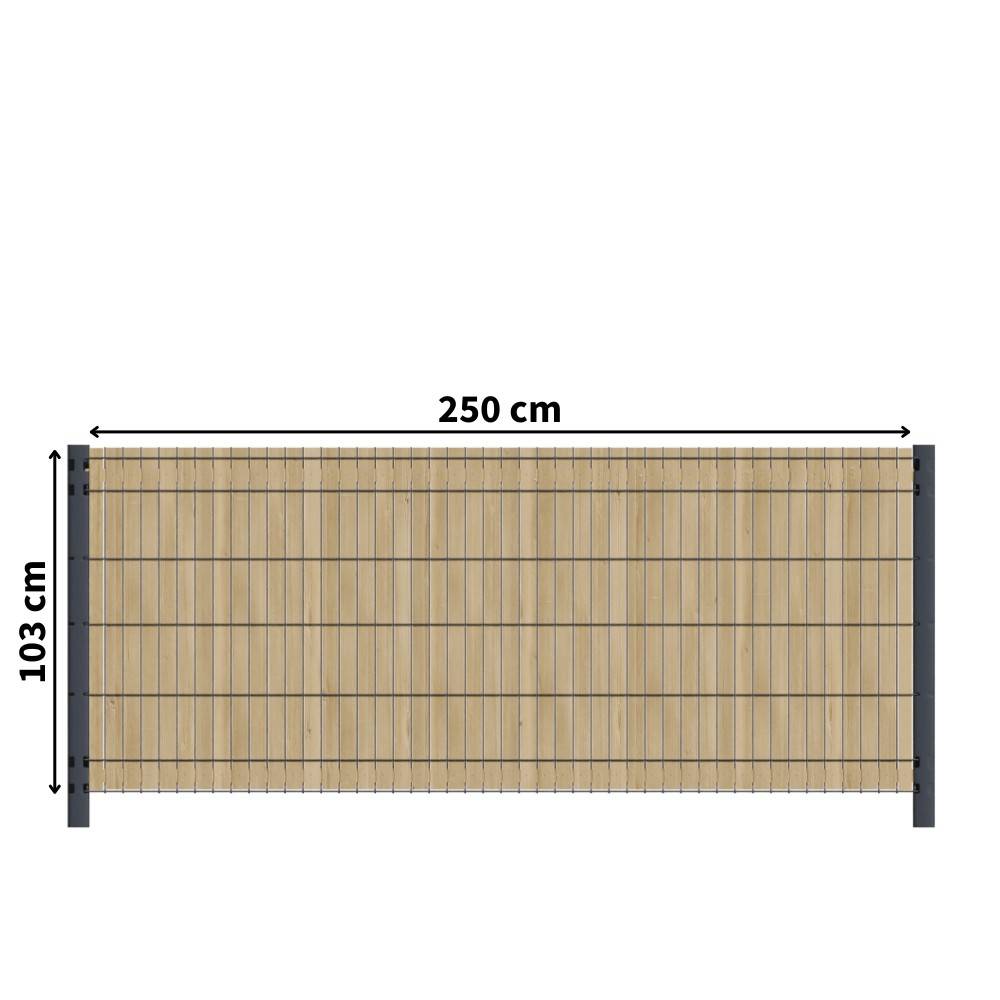 Kit Occultation Bois - L2,5 x H1,03m - Epicea - Autoclave - Protege Contre Insecte & Champignons - Pose Facile et Rapide - Image 1