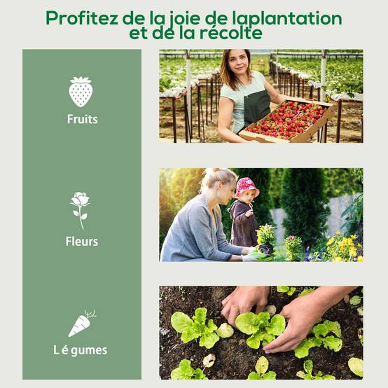 Serre de jardin balcon étagère serre 4 niveaux 69L x 50l x 165H cm acier époxy bâche amovible PE haute densité vert - Image 9