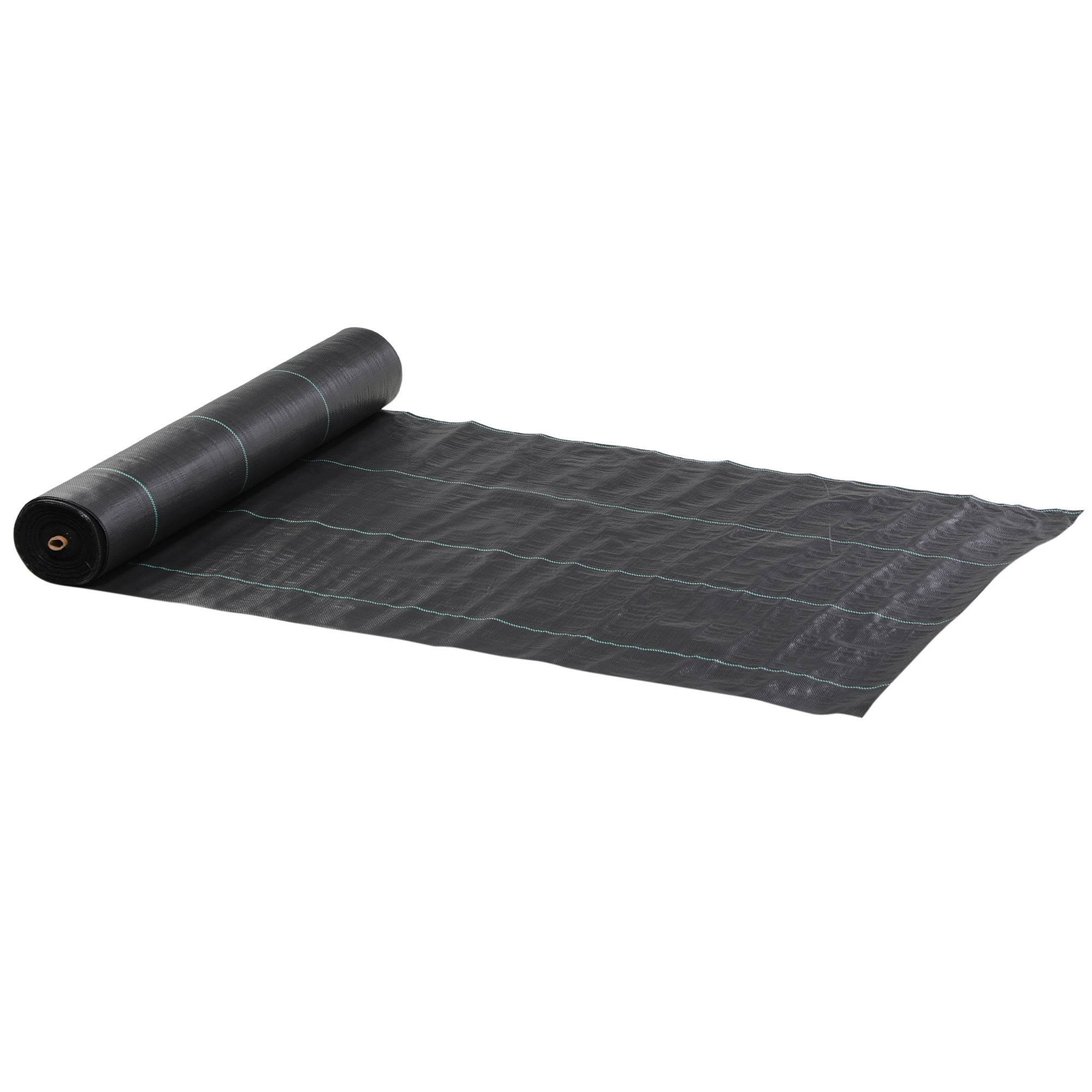 ComfortXL - Toile de paillage anti-mauvaises herbes en polypropylène noir 2 x 50 m 130 g/m² pour jardin et allées résistante - Image 10