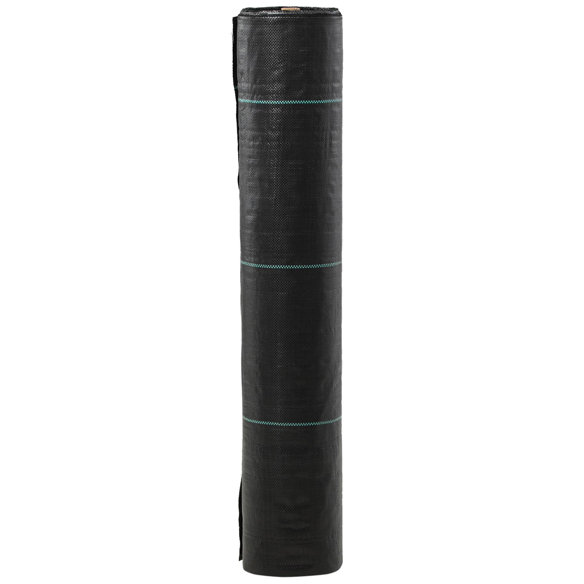 ComfortXL - Toile de paillage anti-mauvaises herbes en polypropylène noir 2 x 50 m 130 g/m² pour jardin et allées résistante - Image 9
