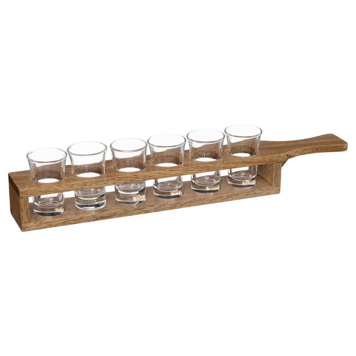 Lot de 6 Verres à Shooter & Rack "Victor" 24cl Naturel - Image 1