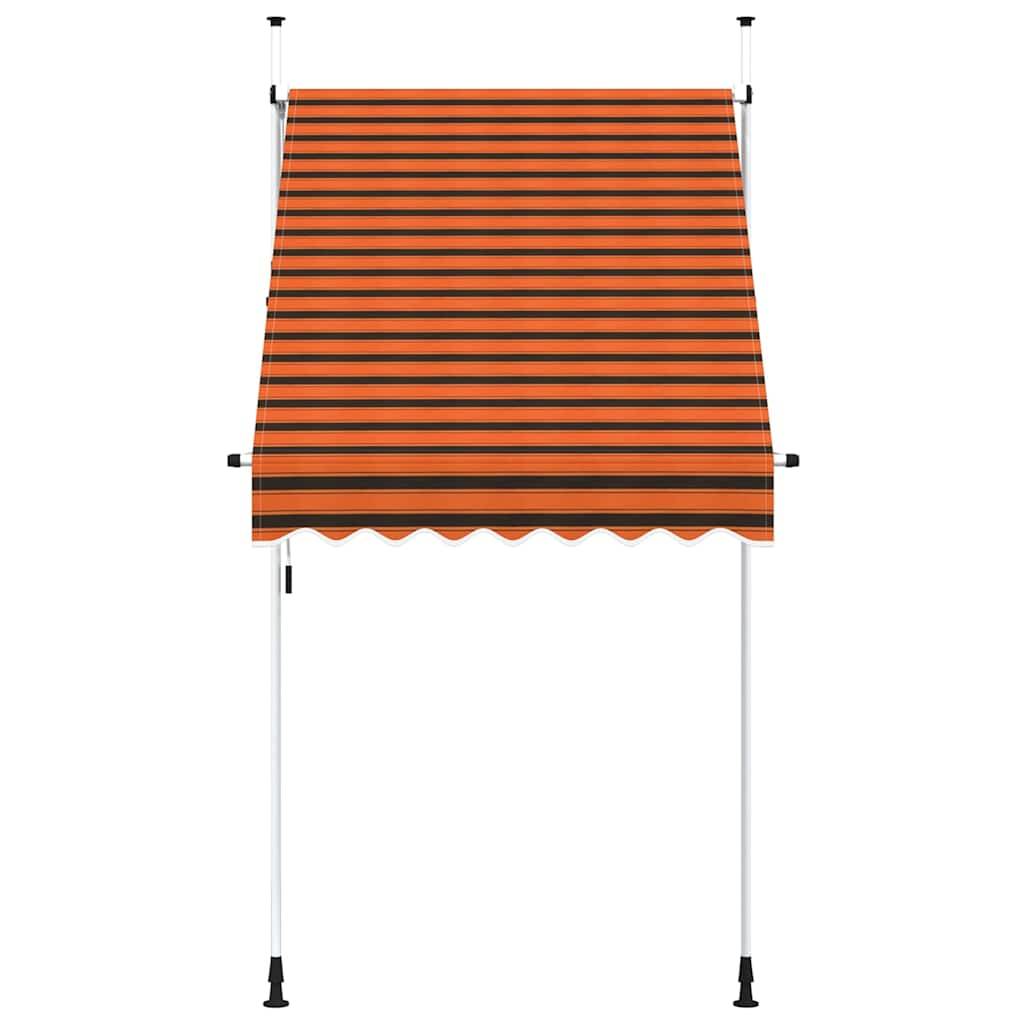 Auvent manuel rétractable polyester orange et marron 150 x 120 x 200-300 cm, 145835 - PANGIVO - Image 3
