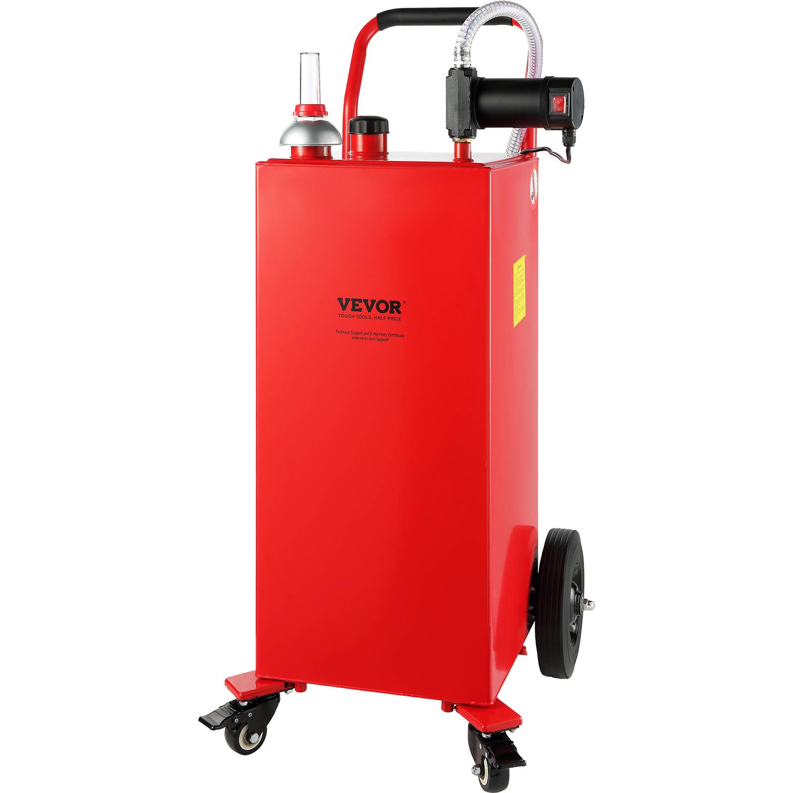 VEVOR Bidon essence sur roues, 113,6 L, pompe électrique 23,5 L/min. Pour diesel, tondeuse, bateau, moto. - Image 1