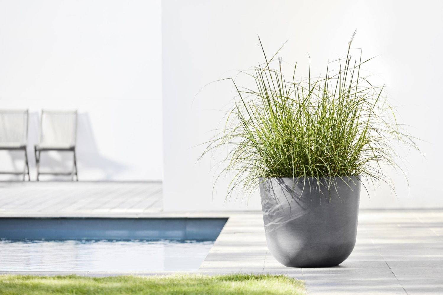 Ecopots - Pot Rond Oslo 45 Gris - Ø 45 x H. 39,2 cm - 46,6 L ECOPOTS - Image 5