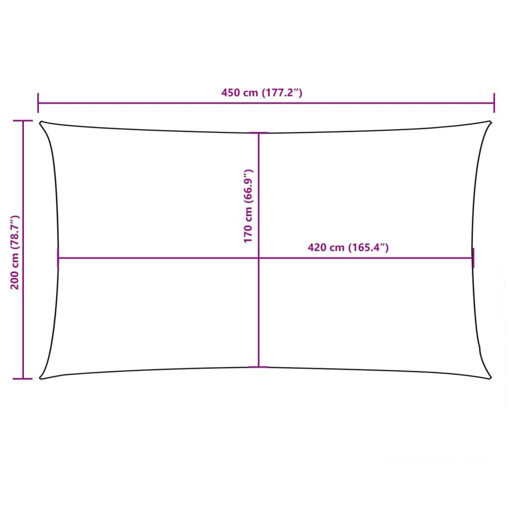 Voile de parasol - accessoire parasol - Tissu de remplacement pour parasol tissu oxford rectangulaire 2x4,5 m taupe - MEUBLE PRO - Image 10