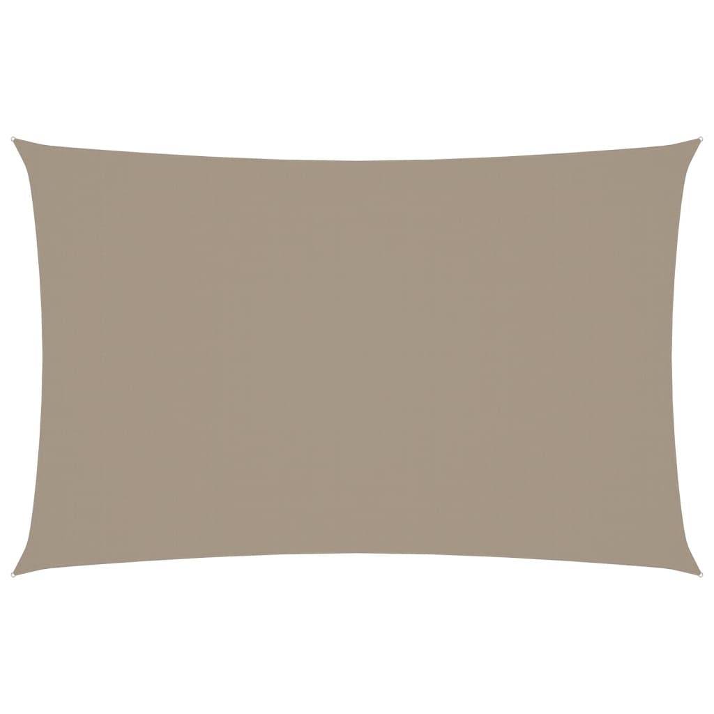 Voile de parasol - accessoire parasol - Tissu de remplacement pour parasol tissu oxford rectangulaire 2x4,5 m taupe - MEUBLE PRO - Image 1