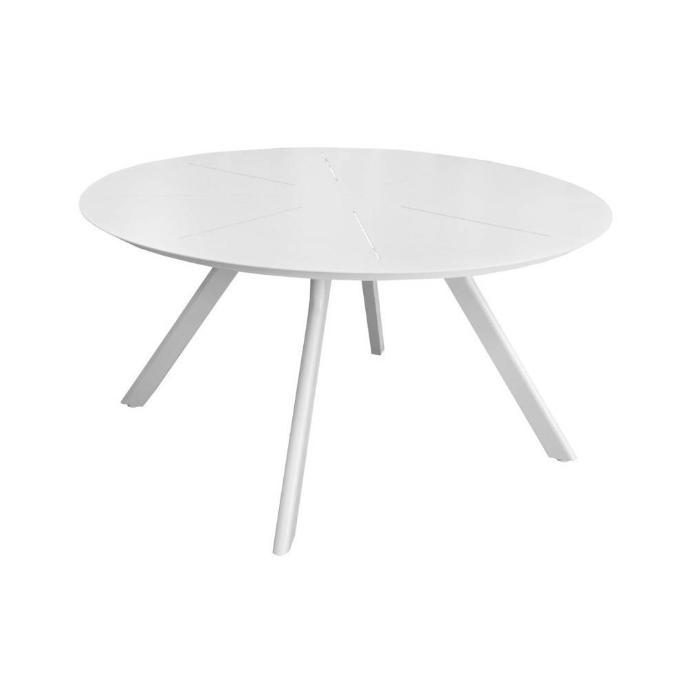 Proloisirs - Table de jardin ronde Seven en aluminium - blanc 150 cm PROLOISIRS - Image 1
