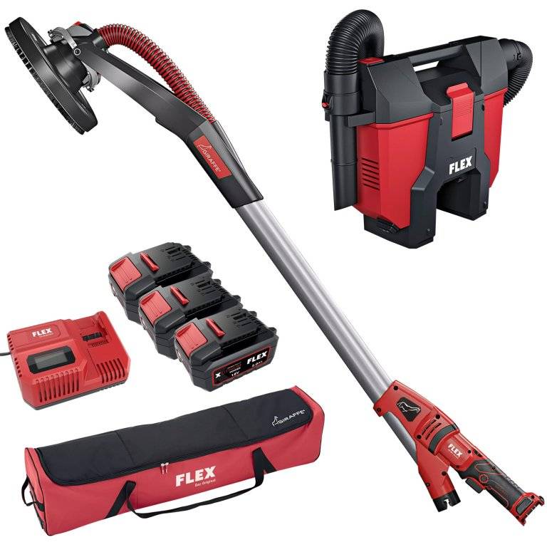 Ensemble de ponçage sur batterie - Giraffe GE MH 18.0-EC + aspirateur VC 2 L MC HIP 18.0-EC avec batteries + chargeur - FLEX - 920395 - Image 1