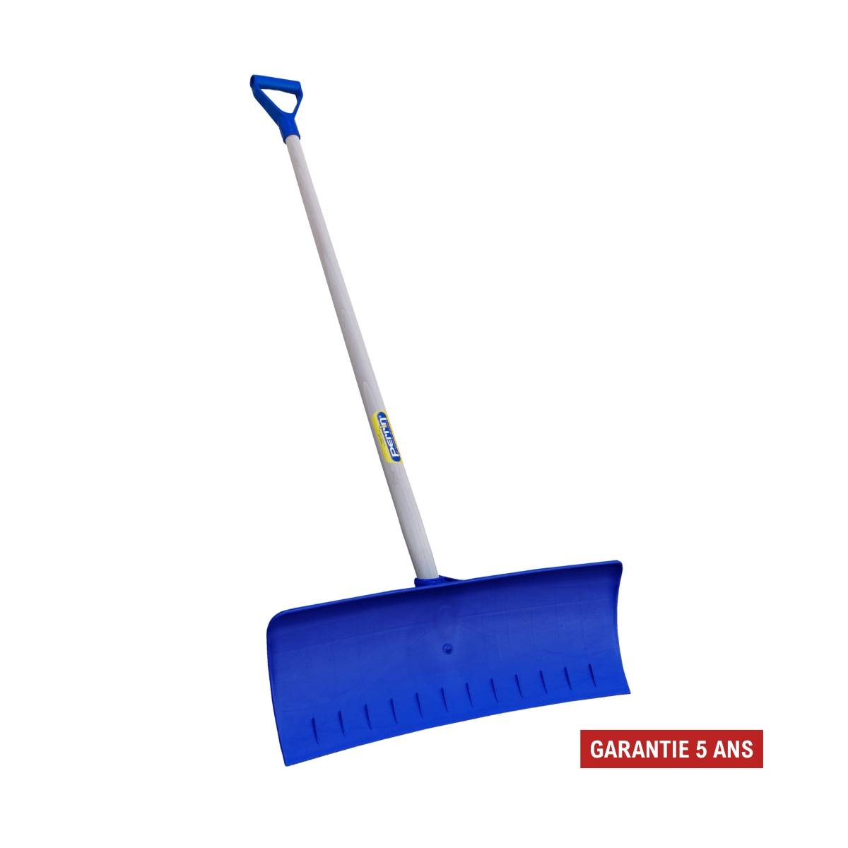 Outils Perrin - Poussoir à neige 62 cm – fibre de verre – manche poignée plastique 130 cm – ultra résistant