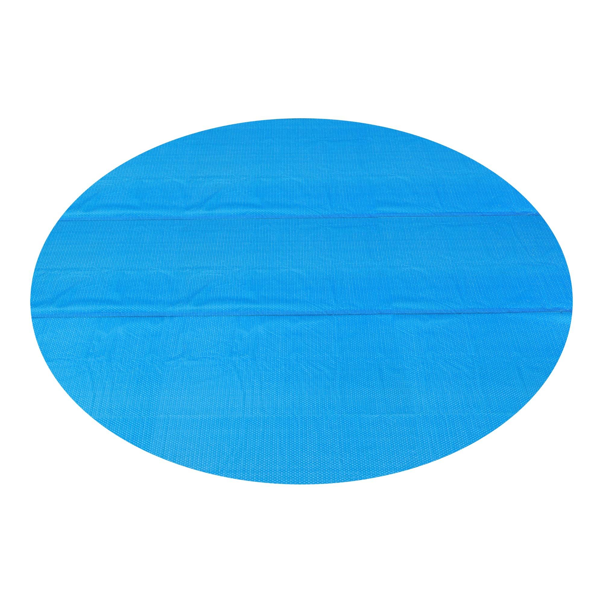 Bâche solaire de piscine ronde diamètre 549 cm polyéthylène bleu - Image 1