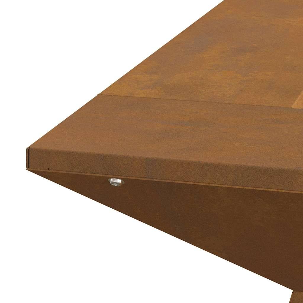 ComfortXL - Brasero carré 60cm en acier Corten pour jardin et terrasse – ComfortXL Outdoor Living - Image 9