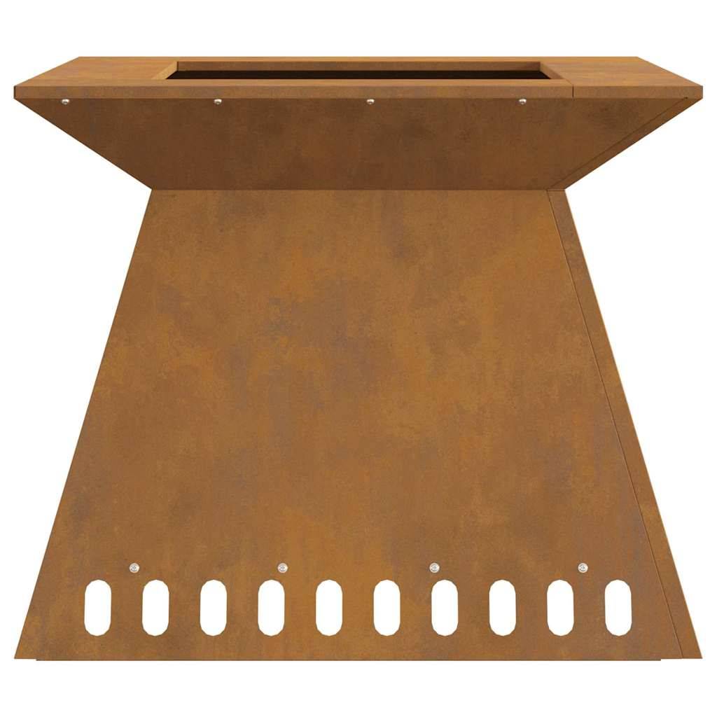 ComfortXL - Brasero carré 60cm en acier Corten pour jardin et terrasse – ComfortXL Outdoor Living - Image 6