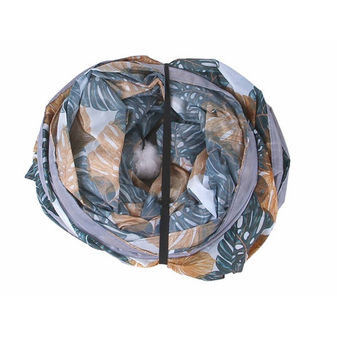 Tunnel imprimé pour chat, pliable et fabriqué en tissu écologique, attractif pour les chats Lytech - Image 4