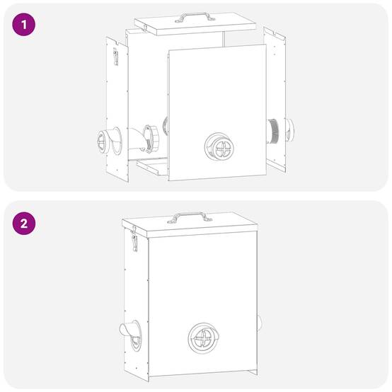 Lot de 2 Grands Nourrisseurs Galva 25kg Argent - ComfortXL Outdoor Living - Image 5