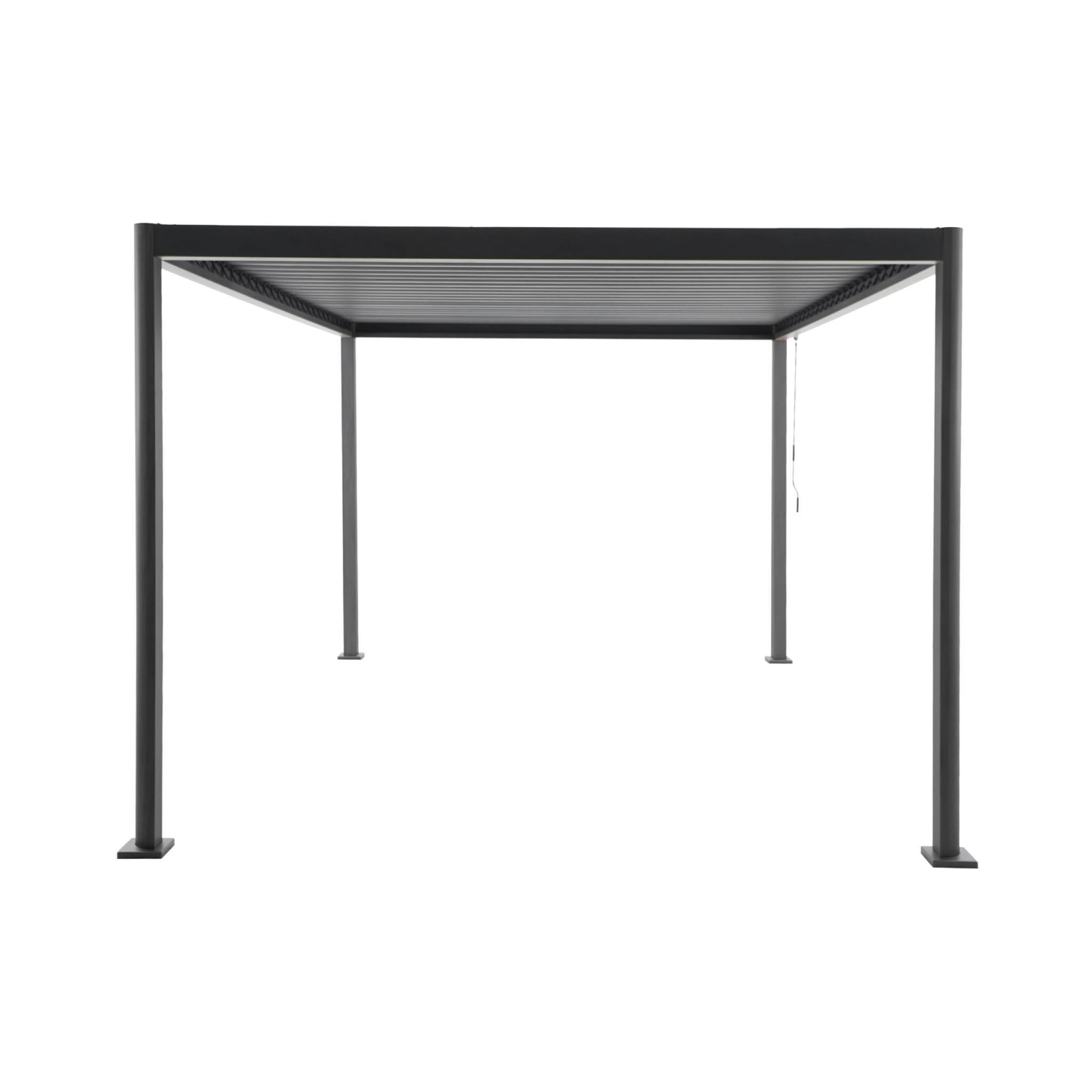 Pergola bioclimatique anthracite aluminium et acier lames orientables 4x3m - Imperial | sweeek - Image 3