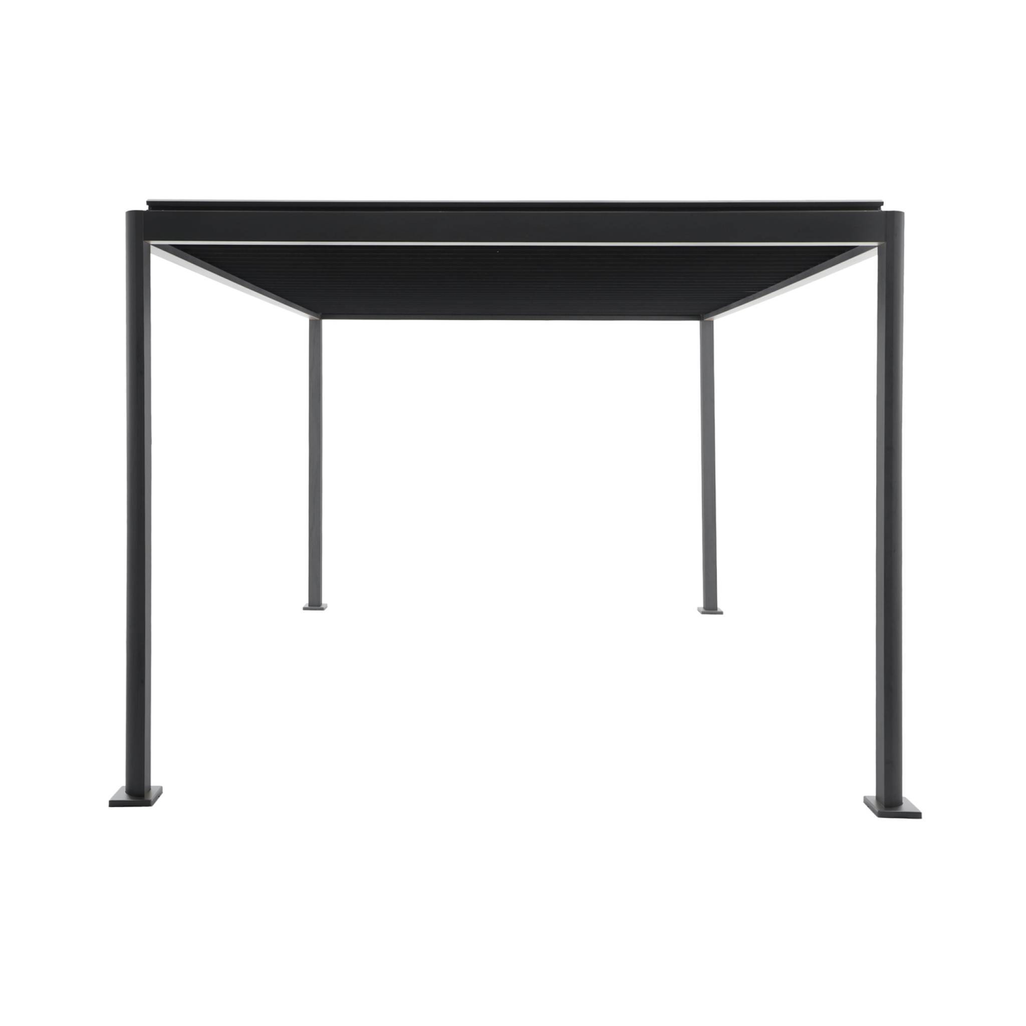 Pergola bioclimatique anthracite aluminium et acier lames orientables 4x3m - Imperial | sweeek - Image 5