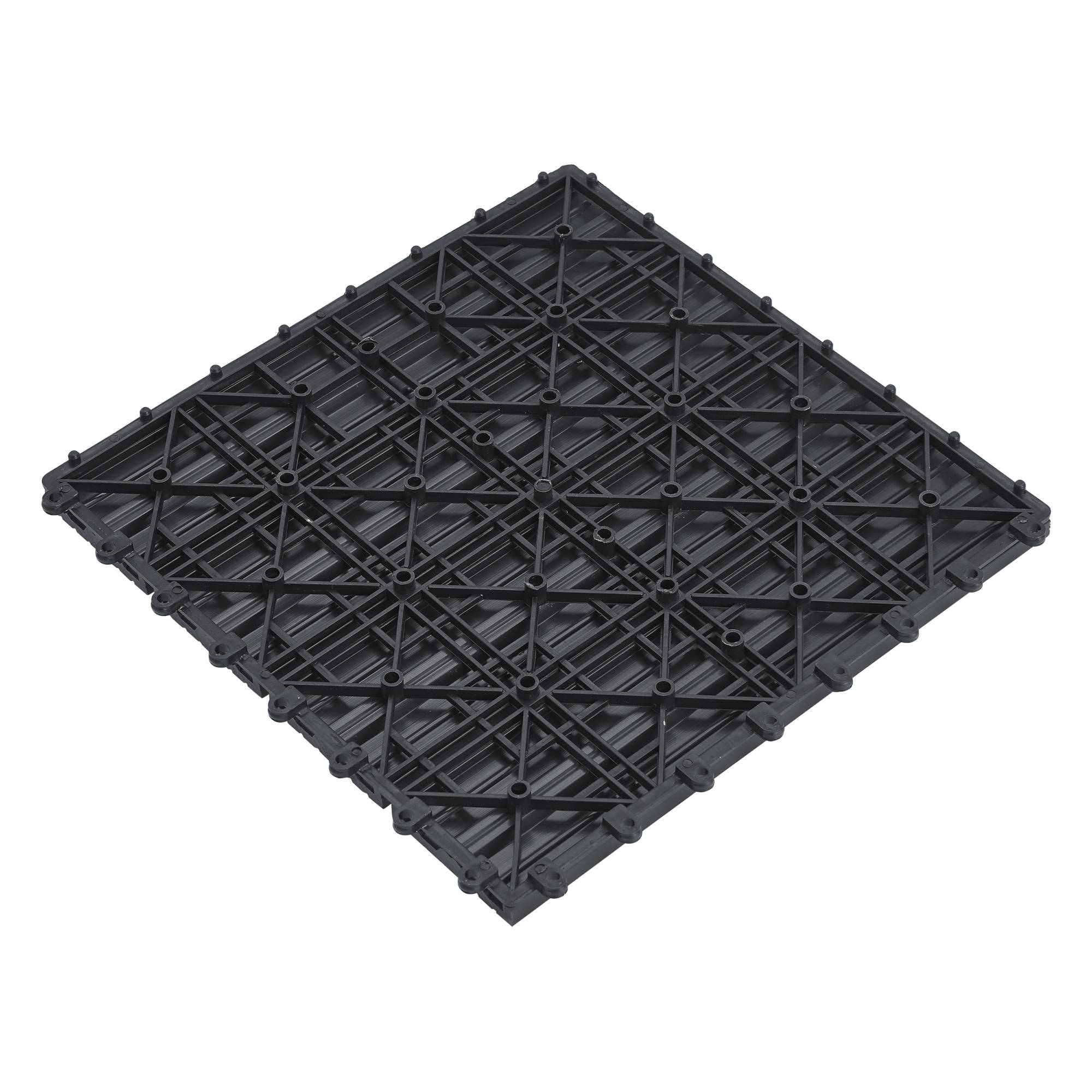 Set de 11 dalles de jardin Schramberg en bois composite 1m² 30 x 30 x 2,2 cm gris foncé en.casa - Image 5