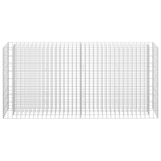 Jardinière lit surélevé plantes fleurs jardin à gabion 180 x 30 x 90 cm acier galvanisé - Image 3