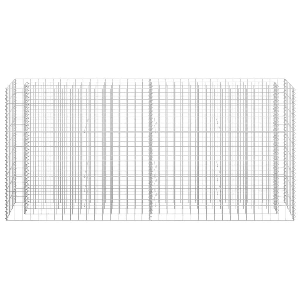 Jardinière lit surélevé plantes fleurs jardin à gabion 180 x 30 x 90 cm acier galvanisé - Image 3