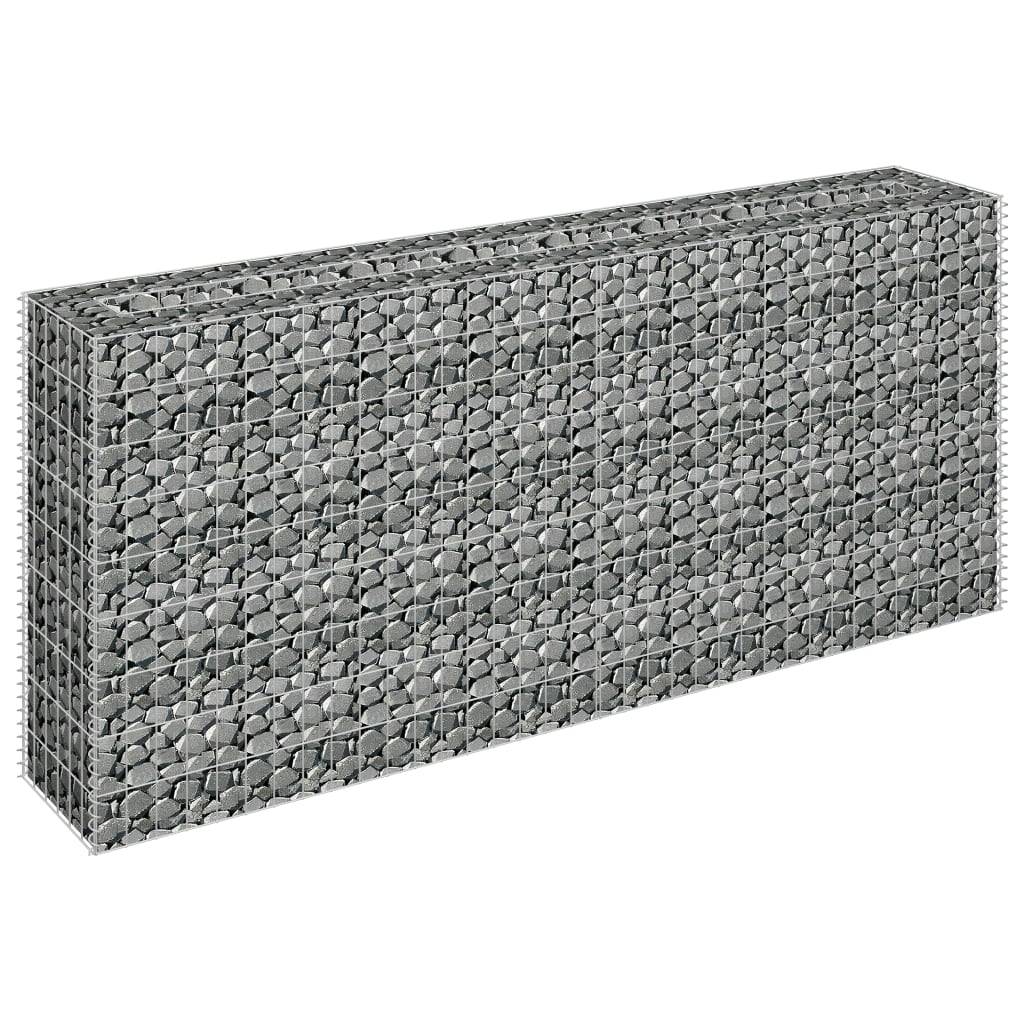 Jardinière lit surélevé plantes fleurs jardin à gabion 180 x 30 x 90 cm acier galvanisé - Image 2