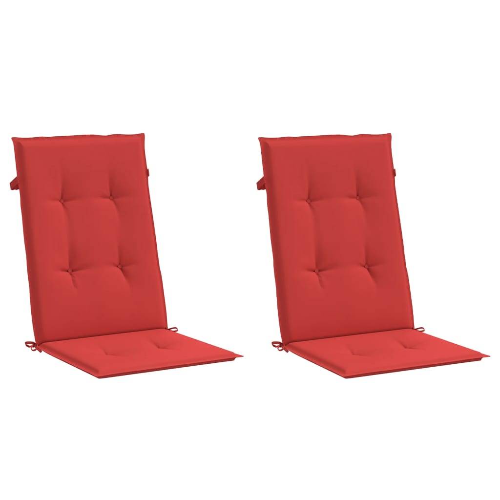 PANGIVO - Coussins de chaise de jardin dossier haut polyester rouge 120 x 50 x 3 cm, poids:1.24kg - PANGIVO - Image 3