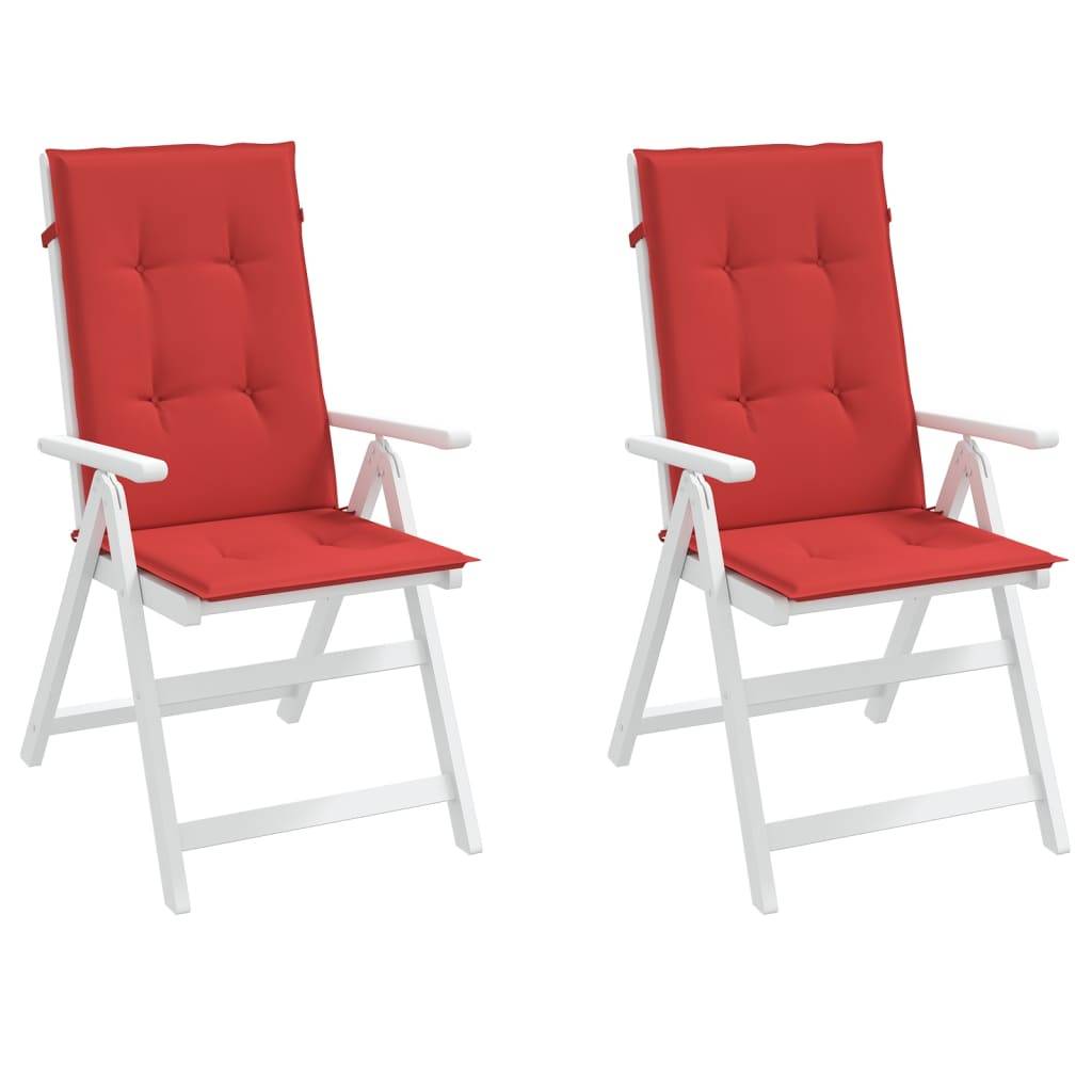 PANGIVO - Coussins de chaise de jardin dossier haut polyester rouge 120 x 50 x 3 cm, poids:1.24kg - PANGIVO - Image 4