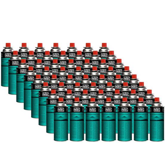 Pack 56 Bouteilles de gaz Butane 250 g Cartouche gaz Camping Compacte Encliquetable Réchaud Désherbeur Barbecue INTEC - Image 1