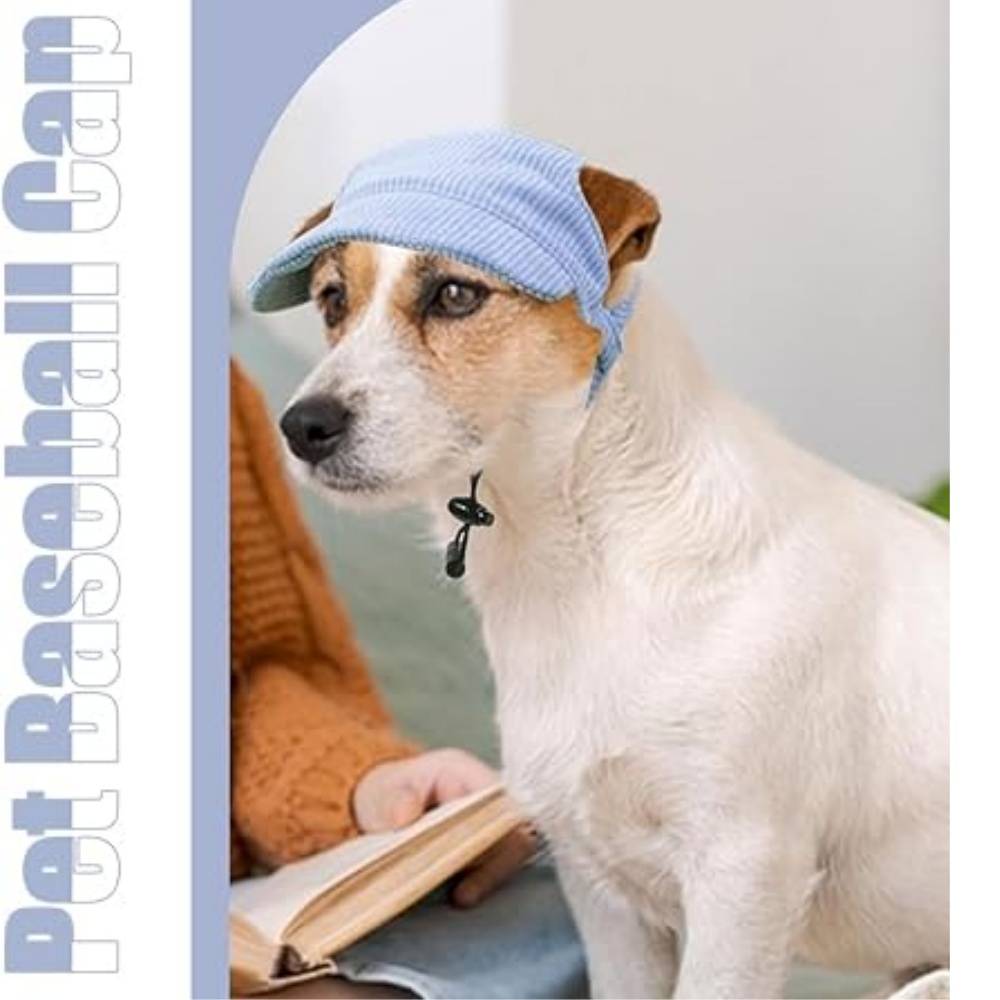 DtopbuyAge - Chapeau de soleil ajustable pour chien DtopbuyAge (bleu, taille S) - Image 4