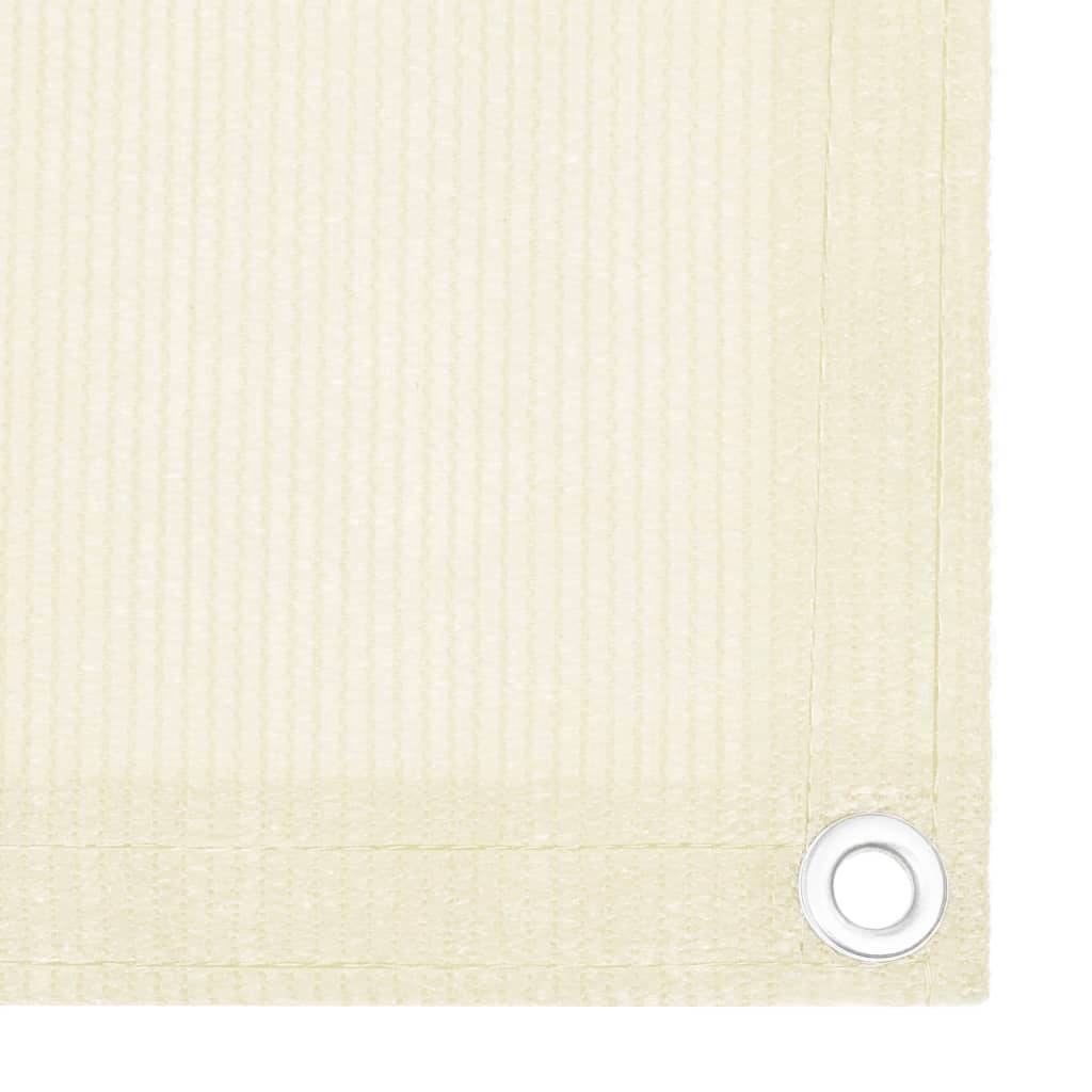Helloshop26 - Écran de balcon brise pare vue protection confidentialité 120 x 500 cm PEHD crème - Image 2