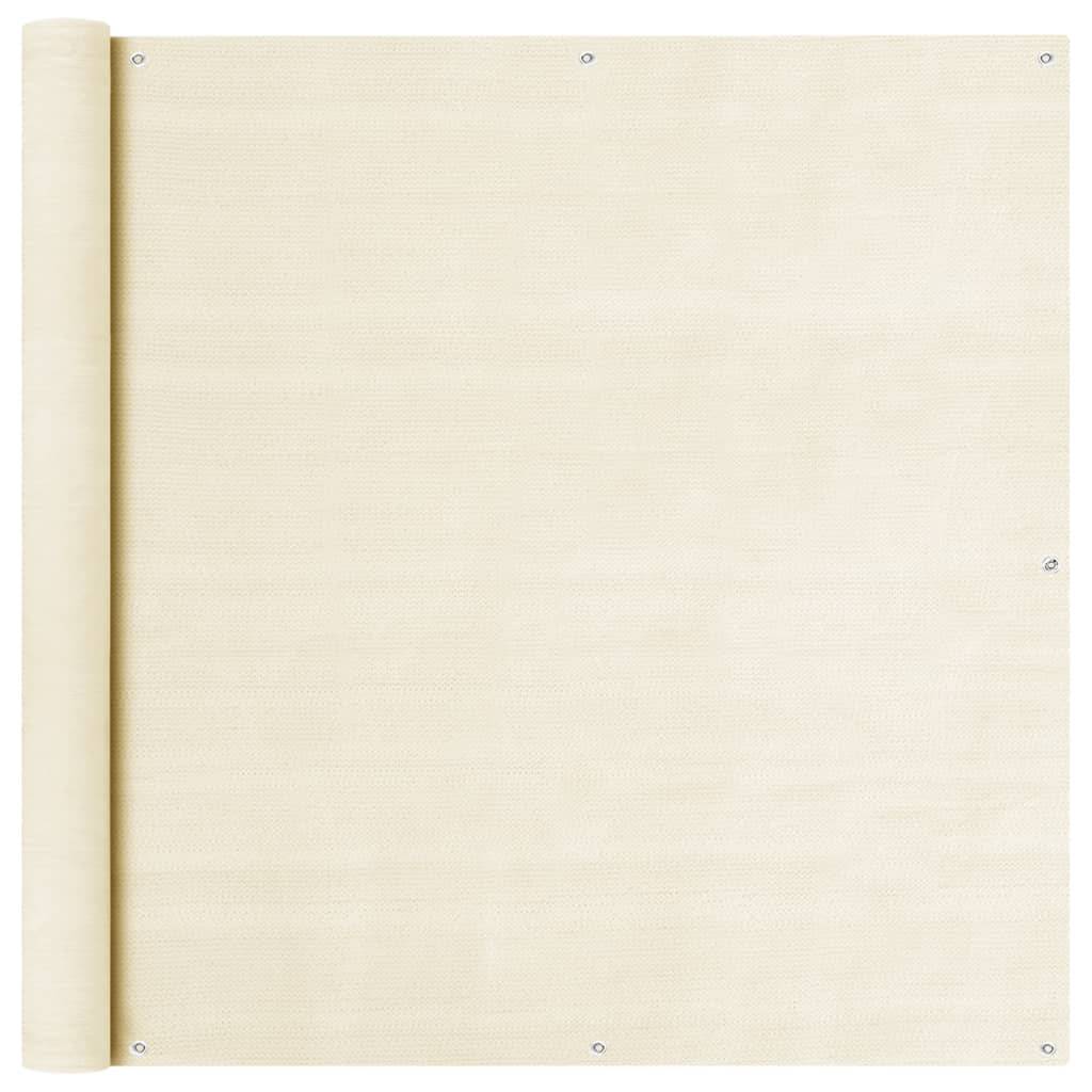 Helloshop26 - Écran de balcon brise pare vue protection confidentialité 120 x 500 cm PEHD crème - Image 1