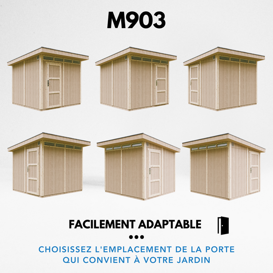 Timbela - Abri de Jardin Qualité Premium 6m² / L294xL279cm - Kit tout compris avec sol, tuiles bitumineuses, set de peinture - Timbela M903 - Image 9