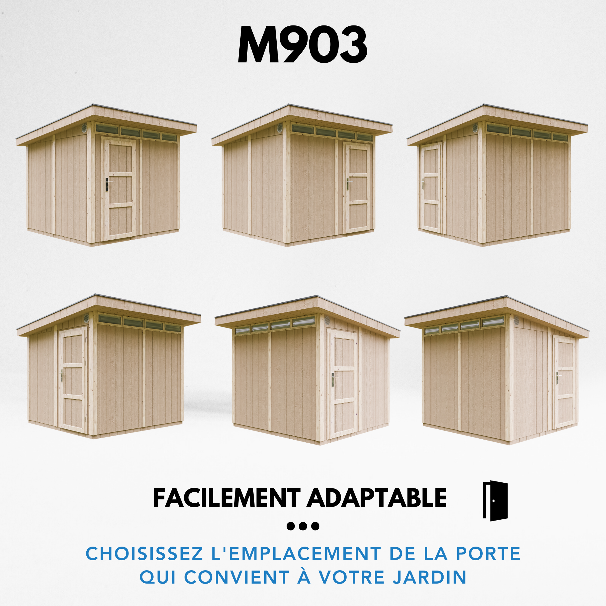 Timbela - Abri de Jardin Qualité Premium 6m² / L294xL279cm - Kit tout compris avec sol, tuiles bitumineuses, set de peinture - Timbela M903 - Image 9