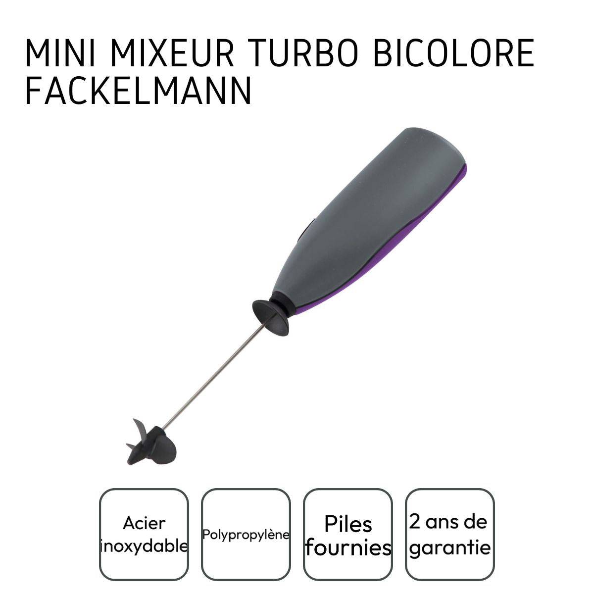 Mousseur à lait avec piles Fackelmann - Image 4